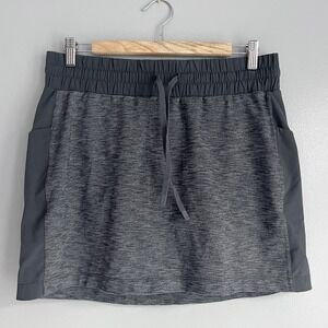 Athleta Excursion Hybrid Skort Gray Skirt Drawstring Pockets Tennis Size Medium